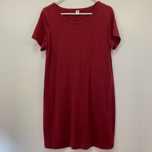 Burgundy / maroon t shirt dress - Picture 2 of 6